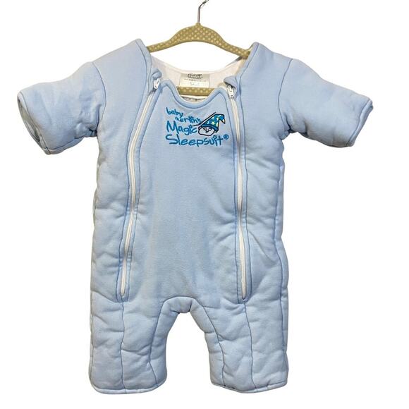 Baby Merlin's Magic Sleepsuit Swaddle Transition Sleepsack Blue Sz Small 3-6 mo - Picture 1 of 10